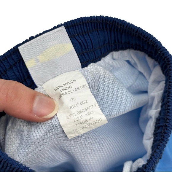 Florence Eiseman Boy's 18M Sailboat Swim Trunks Blue Embroidered Ocean Appliqué - Picture 6 of 7